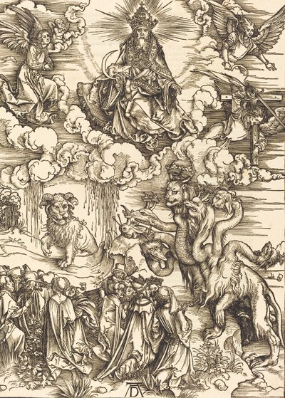 Odjuret med två horn som ett lamm, 1498. av Albrecht Dürer