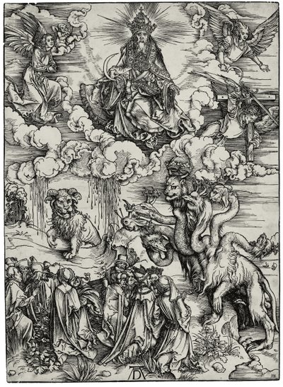 Odjuret med två horn som ett lamm, ca. 1497 av Albrecht Dürer