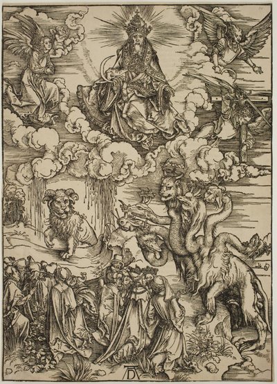 Odjuret med två horn som ett lamm av Albrecht Dürer