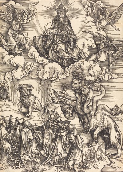 Odjuret med två horn som ett lamm, förmodligen ca. 14961498. av Albrecht Dürer