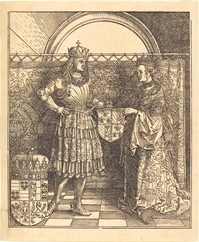 Maximilians trolovning med Maria av Bourgogne av Albrecht Dürer