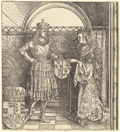 Maximilians trolovning med Maria av Bourgogne av Albrecht Dürer