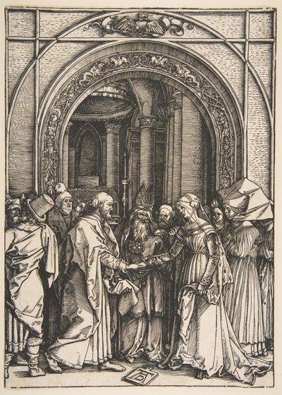 The Troloving of the Virgin, från The Life of the Virgin, ca. 1504. av Albrecht Dürer