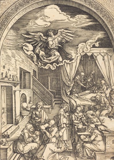 Jungfruns födelse, ca. 15031504. av Albrecht Dürer