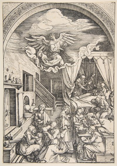 The Birth of the Virgin, från The Life of the Virgin, ca. 1503. av Albrecht Dürer