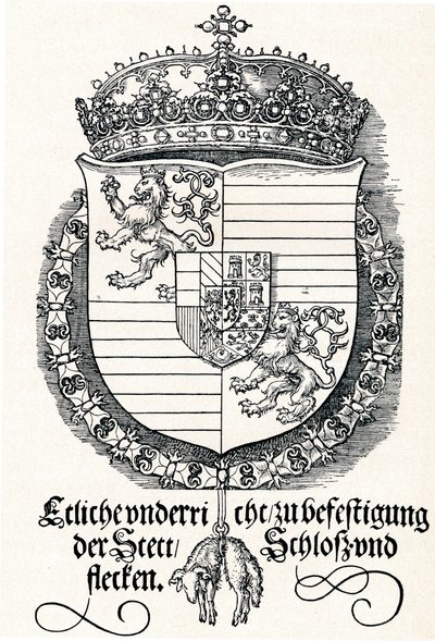 Ferdinand I:s, kung av Ungern och Böhmens vapen, 1527 1906 av Albrecht Dürer