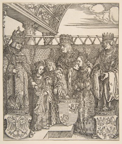 Prinskongressen i Wien, från kejsar Maximilian I:s triumfbåge, 1515. av Albrecht Dürer