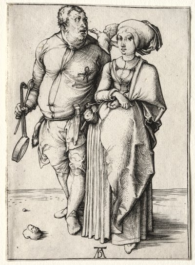 Kocken och hans fru, troligen 1497. av Albrecht Dürer