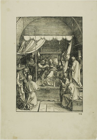 Jungfruns död, från Jungfruns liv av Albrecht Dürer