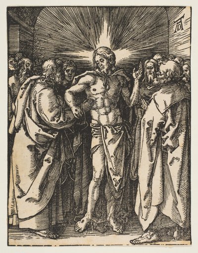 Den tvivlande Thomas, från Den lilla passionen, ca. 1510. av Albrecht Dürer