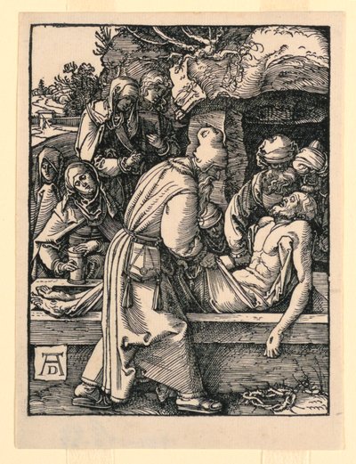 Gravläggningen, från The Little Passion-serien av Albrecht Dürer