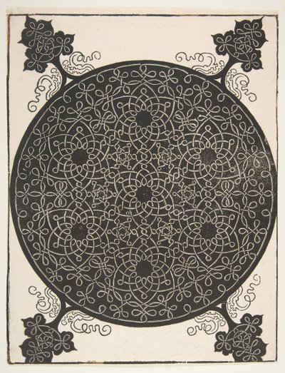 Den femte knuten. Interlaced Roundel med sju sexuddiga stjärnor, 1521 tidigare. av Albrecht Dürer
