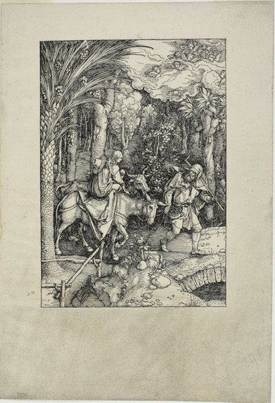 Flygningen till Egypten, från Jungfruns liv av Albrecht Dürer