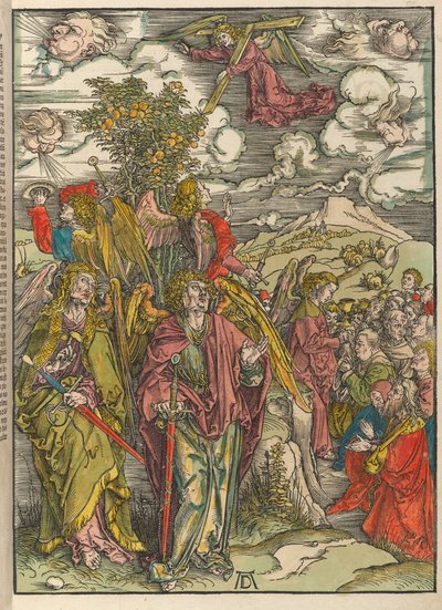 De fyra änglarna som håller vindarna av Albrecht Dürer