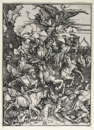 De fyra ryttarna, från The Apocalypse, ca. 1498. av Albrecht Dürer