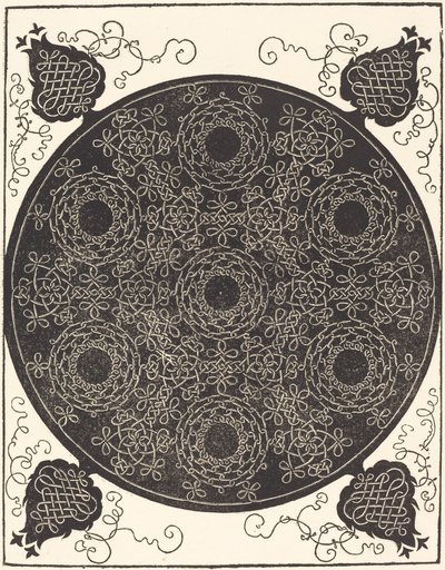 Den fjärde knuten (som kombinerar sju cirkulära grupper av knutar med svarta mittpunkter) av Albrecht Dürer