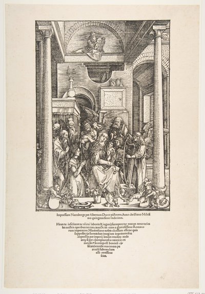The Glorification of the Virgin, från The Life of the Virgin, Latin Edition, 1511, 1511. av Albrecht Dürer