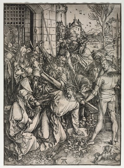 Den stora passionen: Kristus som bär korset av Albrecht Dürer