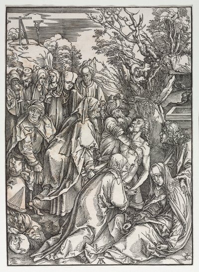 Den stora passionen: avsättningen av Albrecht Dürer