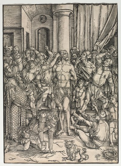 Den stora passionen: The flagellation av Albrecht Dürer