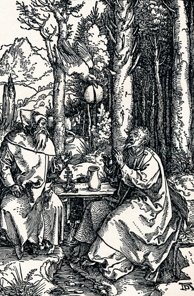 Eremiterna St Anthony och St Paul, 1504 1906 av Albrecht Dürer