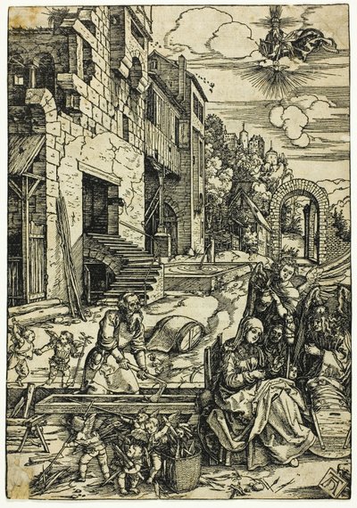 Den heliga familjen i Egypten, från The Life of the Virgin av Albrecht Dürer
