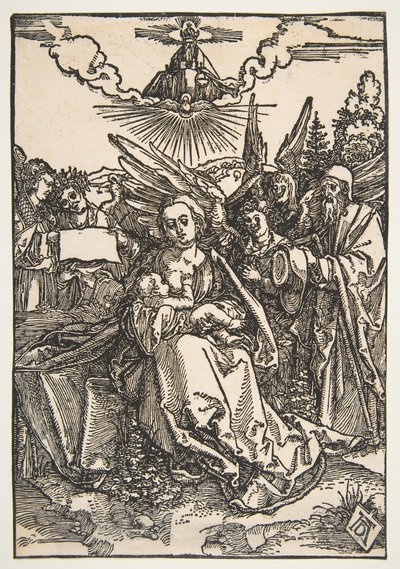 Den heliga familjen med fem änglar, ca. 1503. av Albrecht Dürer