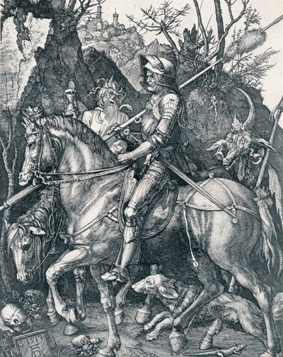 Riddaren, döden och djävulen, 1513 1906 av Albrecht Dürer