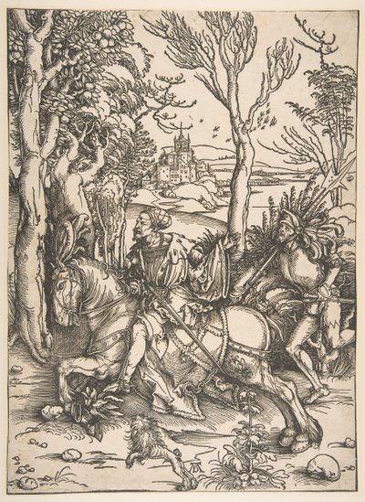 Riddaren och vapenmannen.n.d. av Albrecht Dürer