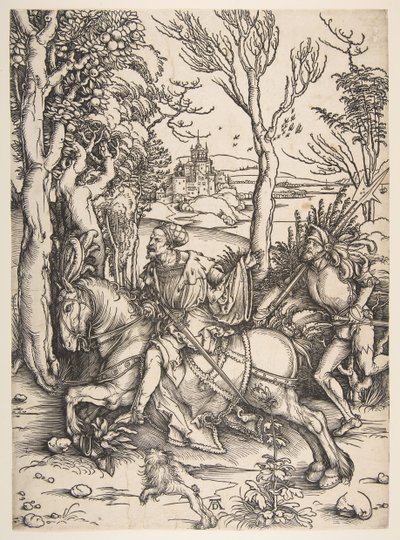 Riddaren och krigsmannen.n.d. av Albrecht Dürer