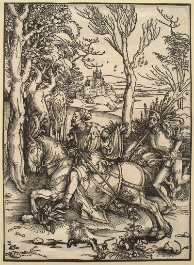 Riddaren till häst och landsknechten av Albrecht Dürer