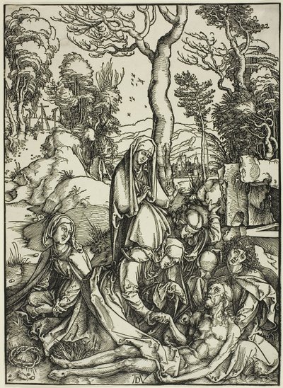 Lamentation, från Den stora passionen av Albrecht Dürer