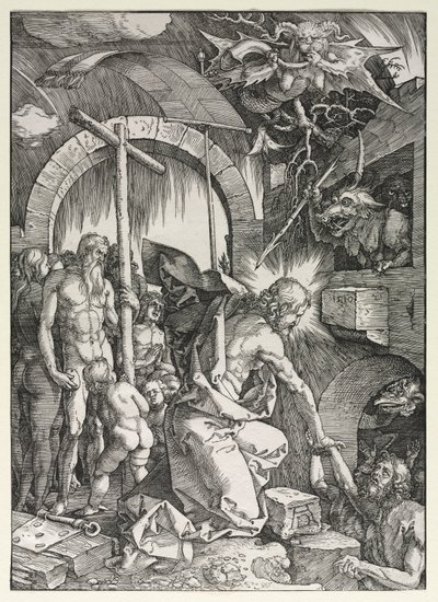 Den stora passionen: Kristus stiger ner i limbo av Albrecht Dürer