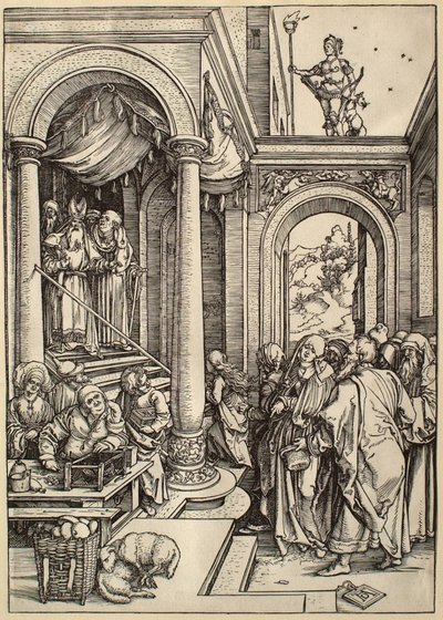 Jungfruns liv: Jungfruns frambärande i templet av Albrecht Dürer