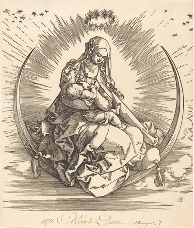 Madonnan på halvmånen, 15101511. av Albrecht Dürer