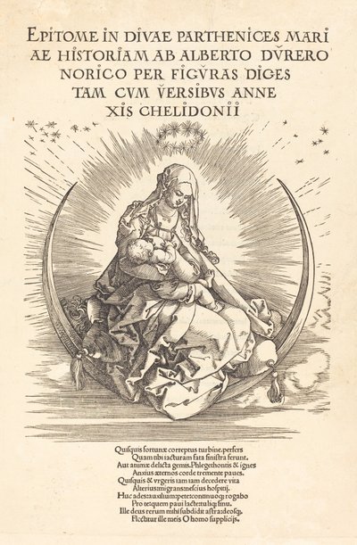 Madonnan på halvmånen, 15101511. av Albrecht Dürer