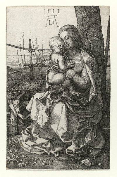 Madonnan som sitter nära trädet, 1513 av Albrecht Dürer