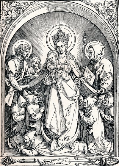 Madonnan med kartusierna, Johannes Döparen och St Bruno, 1515 1906. av Albrecht Dürer