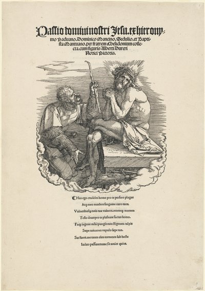 Sorgernas man hånad av en soldat av Albrecht Dürer