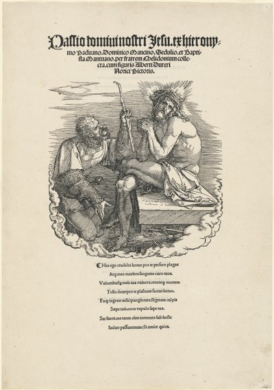 Smärtornas man hånad av en soldat av Albrecht Dürer