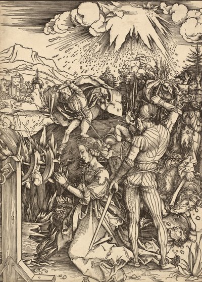 Sankta Katarinas martyrskap, ca. 14971499. av Albrecht Dürer