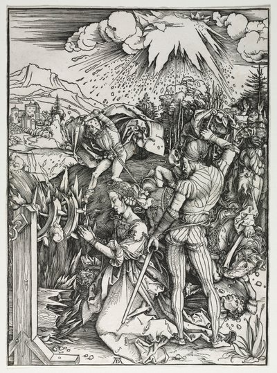 Sankta Katarina av Alexandrias martyrskap, ca. 1497. av Albrecht Dürer