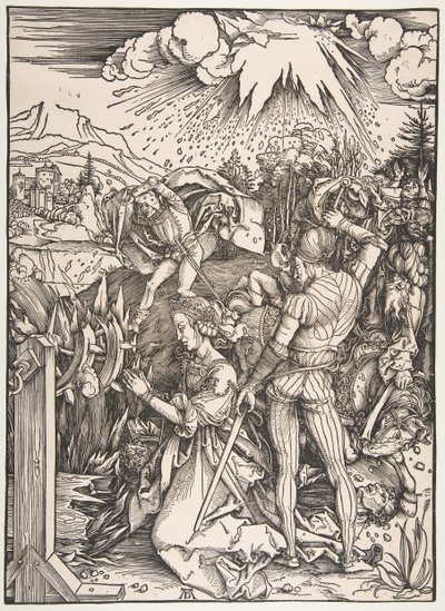 Sankta Katarinas martyrskap.n.d. av Albrecht Dürer