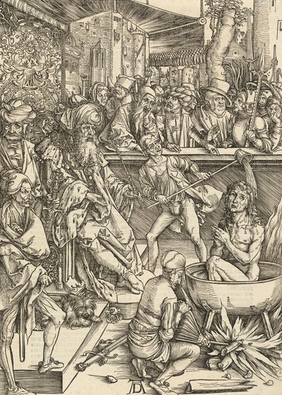 Sankt Johannes martyrskap, 1498. av Albrecht Dürer