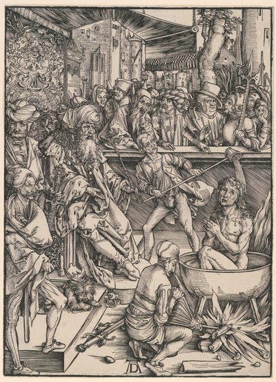 Sankt Johannes martyrskap, från Apokalypsen av Albrecht Dürer