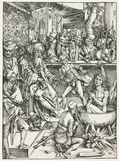 Sankt Johannes martyrskap, från Apokalypsen av Albrecht Dürer