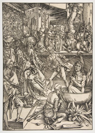 The Martyrdom of Saint John, från The Apocalypse, Latin Edition 1511, ca. 1496. av Albrecht Dürer