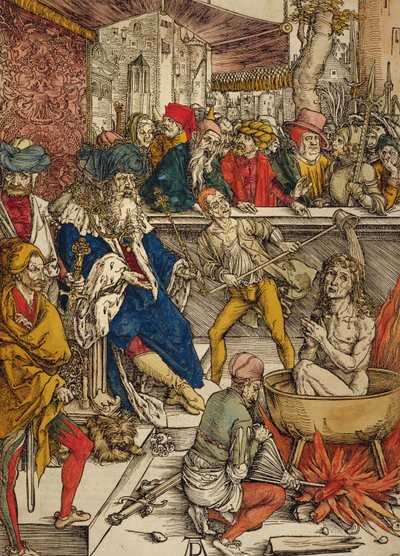 The Martyrdom of St. John, 1498 (träsnitt i färg) av Albrecht Dürer