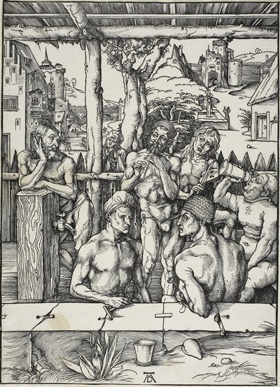 Badrummet för män av Albrecht Dürer