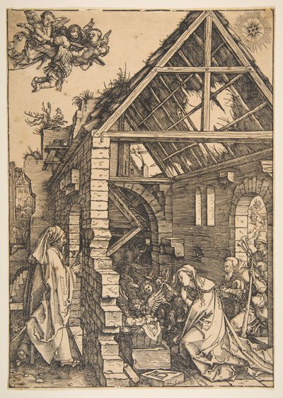 The Nativity, från The Life of the Virgin, 1502-3. av Albrecht Dürer